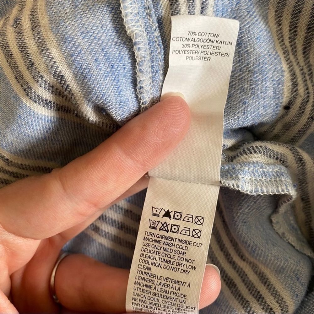 Lucky Brand Off Shoulder Bell Sleeve Striped Top - Picture 10 of 10